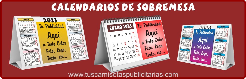 Calendario Sobremesa Personalizado Todo Color Foto Publicitario Publicidad Barato Online,