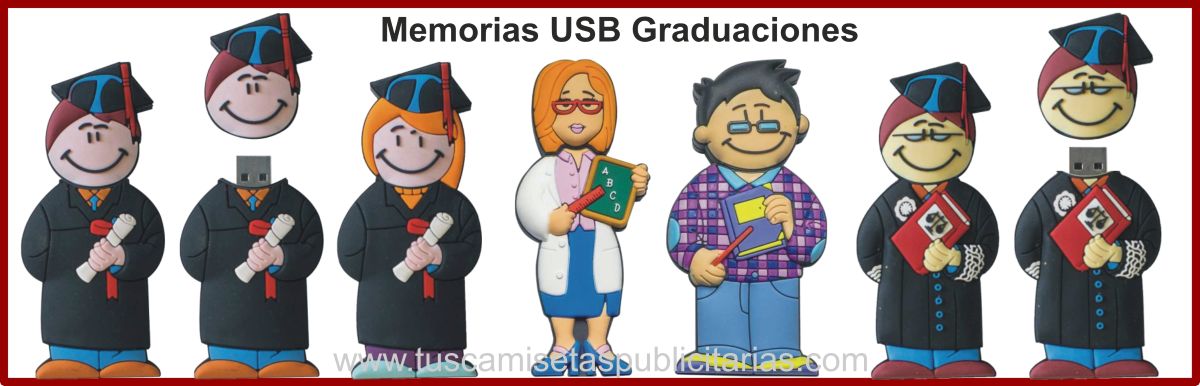 Memorias USB personaje Graduado, USB Graduacion, Pendrive Graduaciones