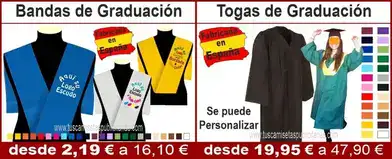 Becas o Bandas de Graduación, Togas de Graduacion