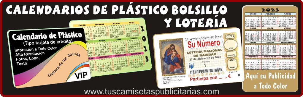 Calendario Bolsillo Plastico Personalizado Tarjeta Credito Publicitario Publicidad Barato Loteria,