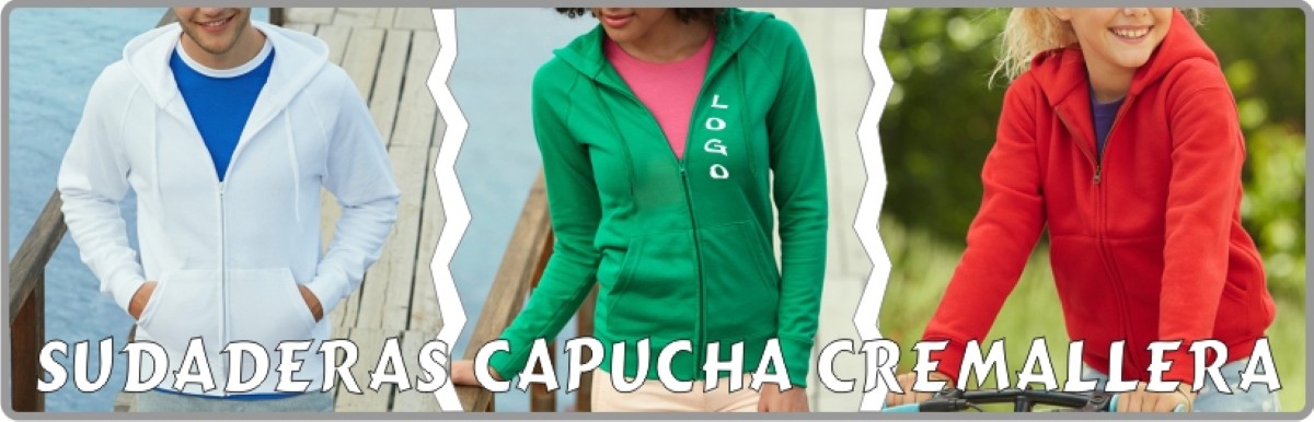 Sudaderas con Capucha y Cremallera Personalizadas