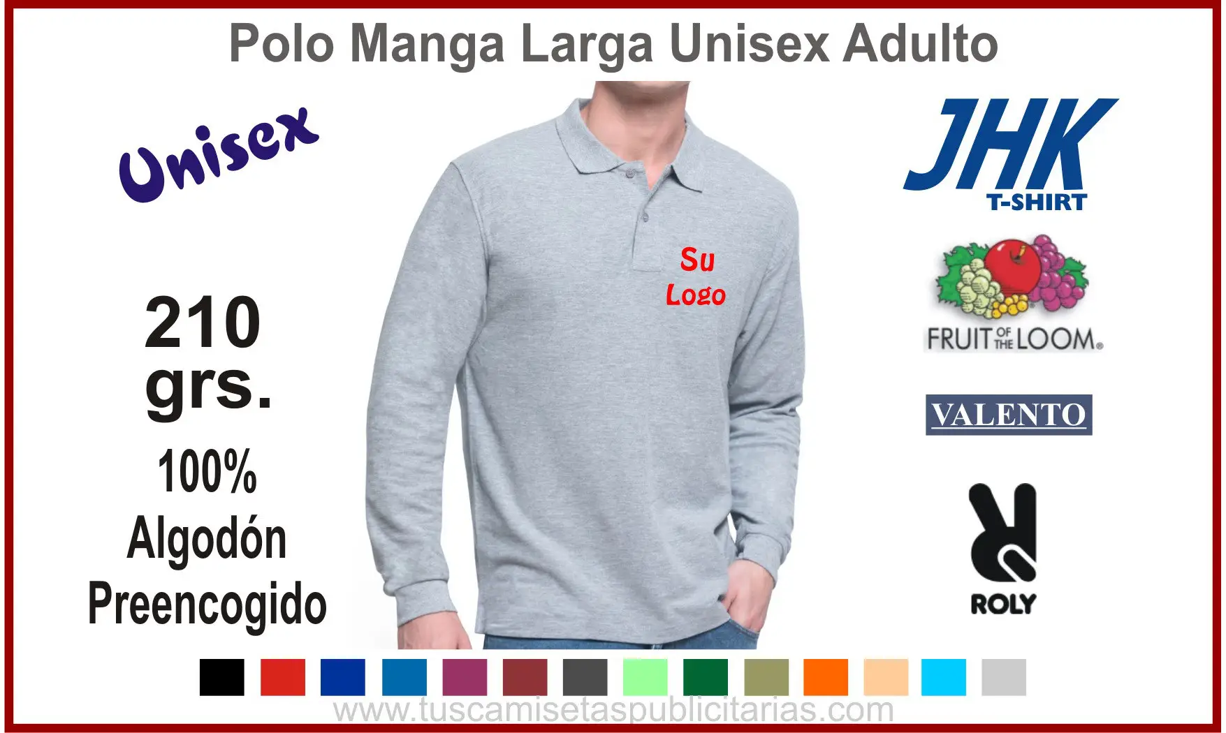 Polo Publicitario Personalizado M/Larga.