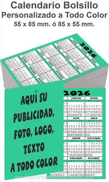 Calendario Bolsillo Publicitario