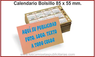 Calendario Bolsillo Personalizado