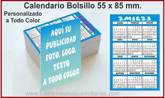 Calendario Bolsillo Personalizado