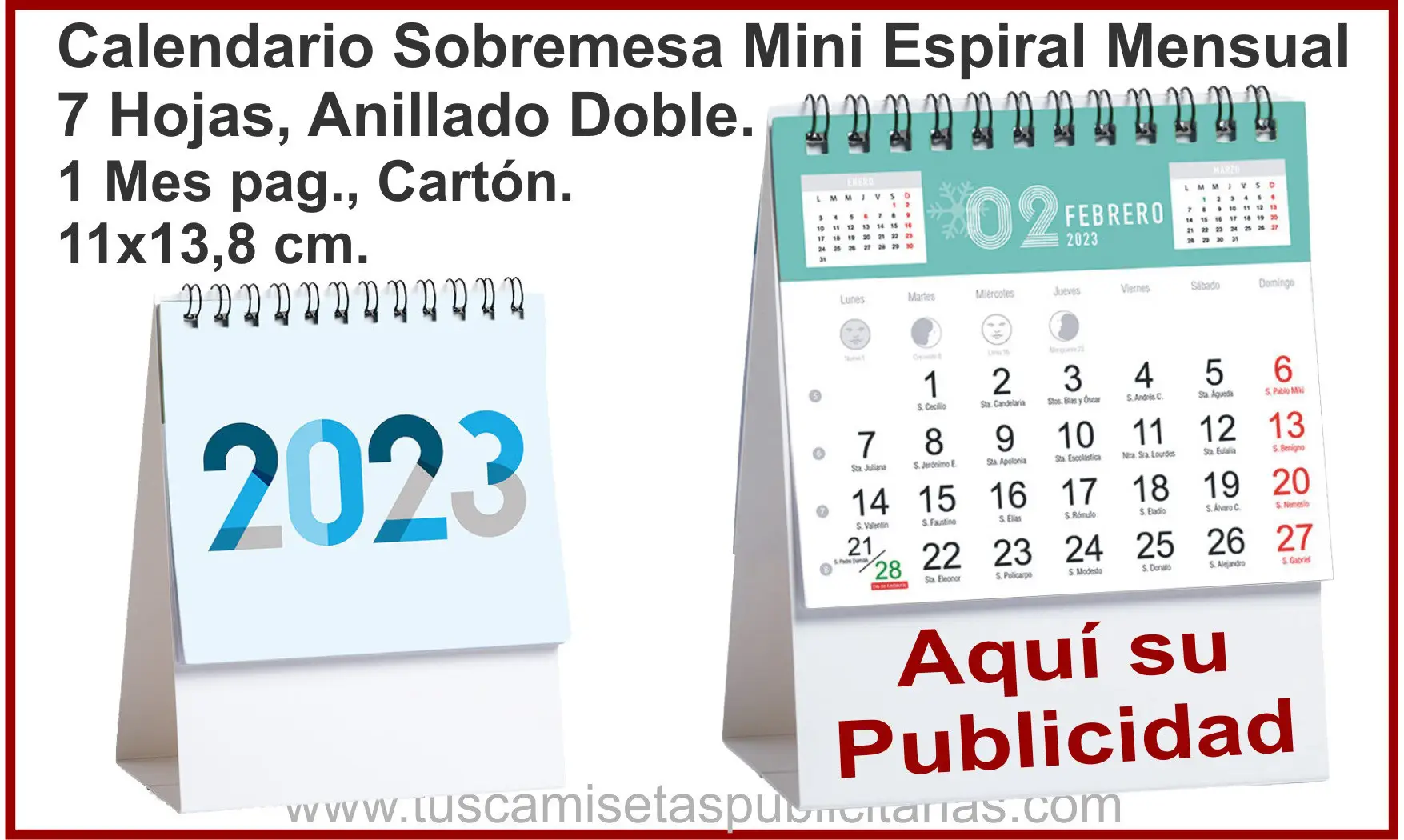 Calendario Sobremesa Publicitario Mini