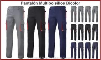 Pantalón Multibolsillos Contraste