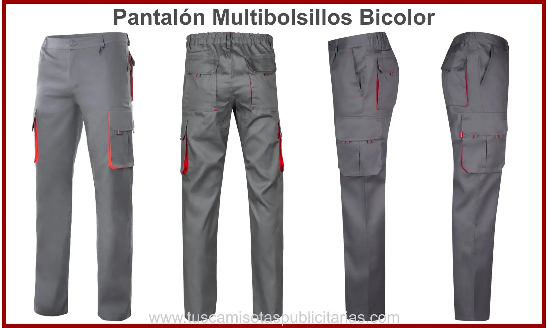 Pantalón Multibolsillos Contraste