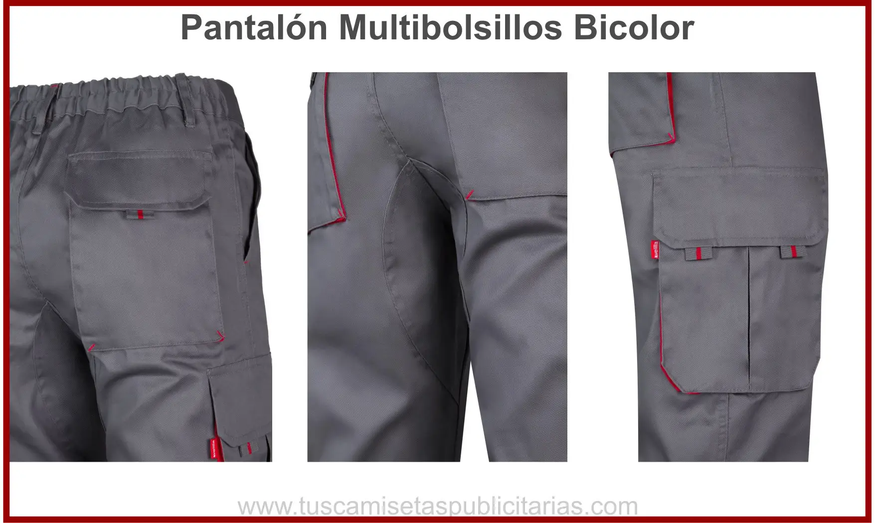 Pantalón Multibolsillos Contraste