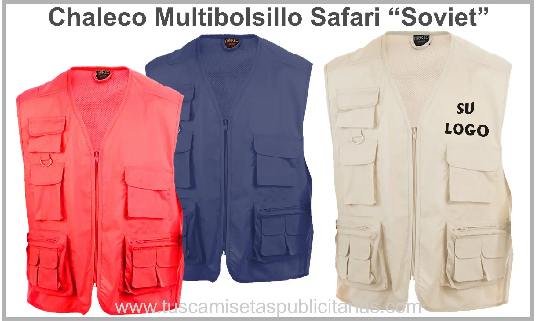 Chaleco Publicitario / Barato / Safari