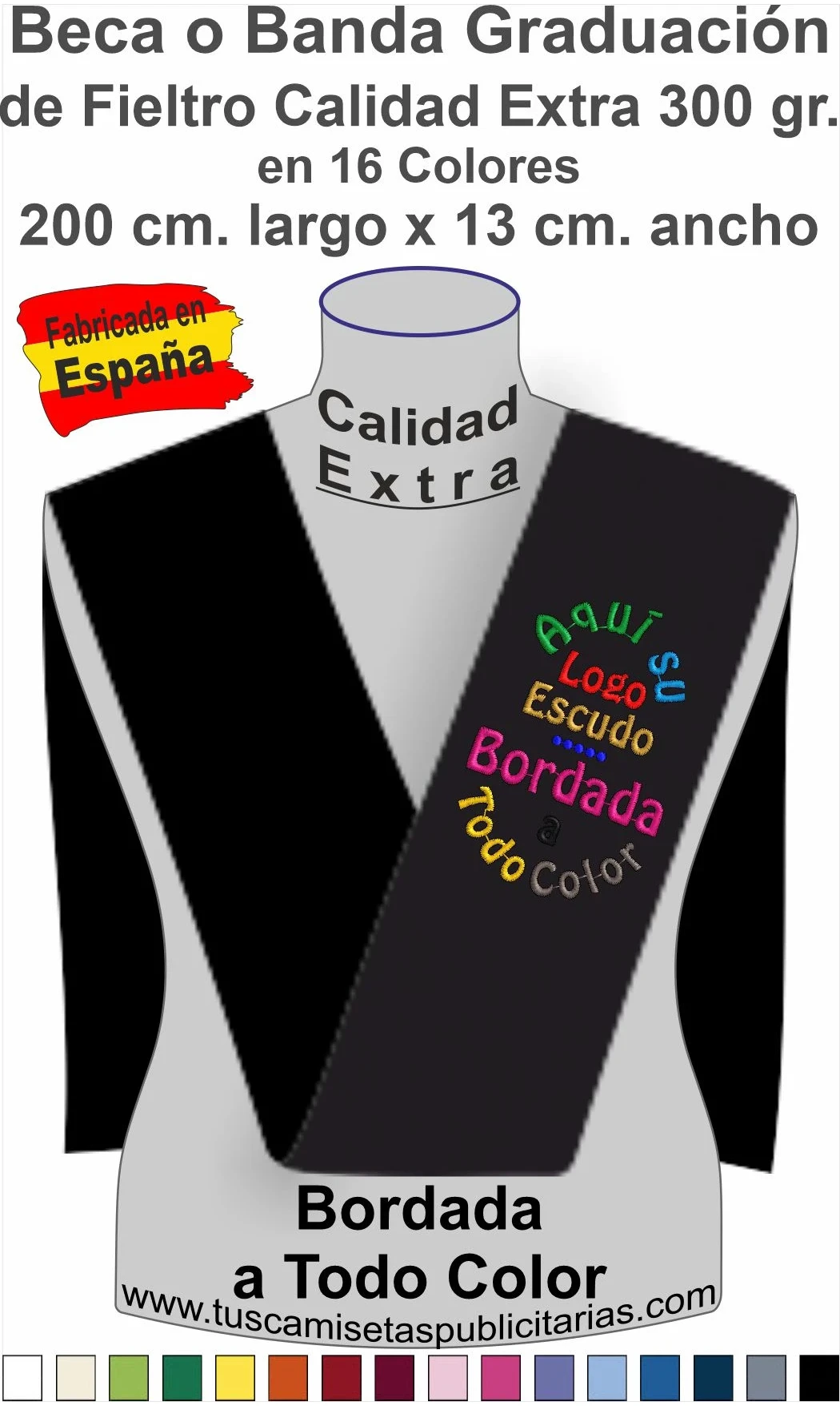 Bandas de Graduación Calidad Extra