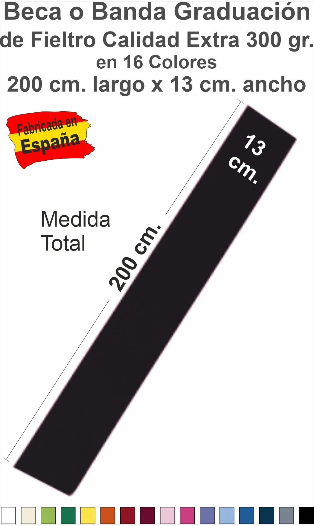 Bandas de Graduación Calidad Extra