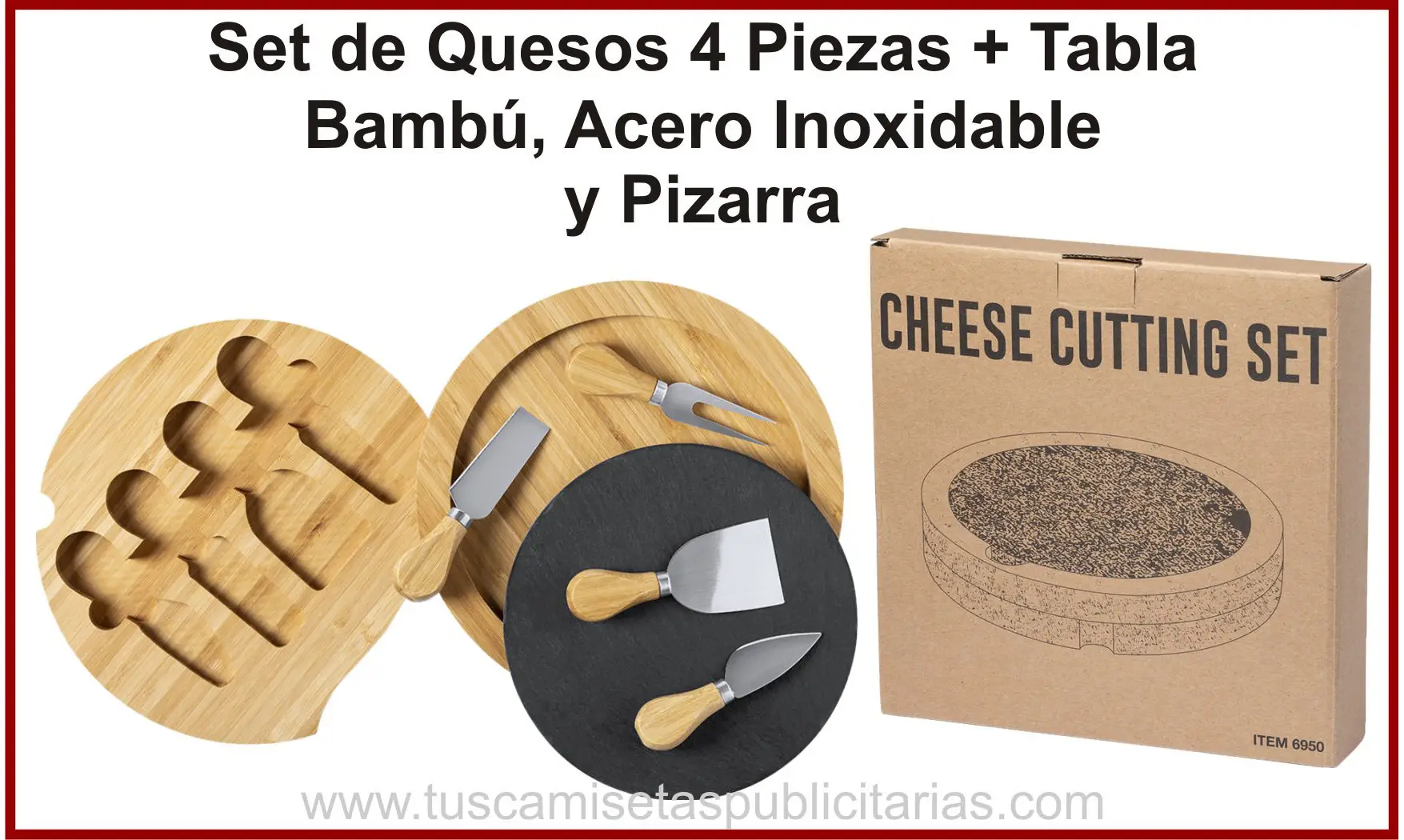 Set de Quesos Bambú 5 Piezas