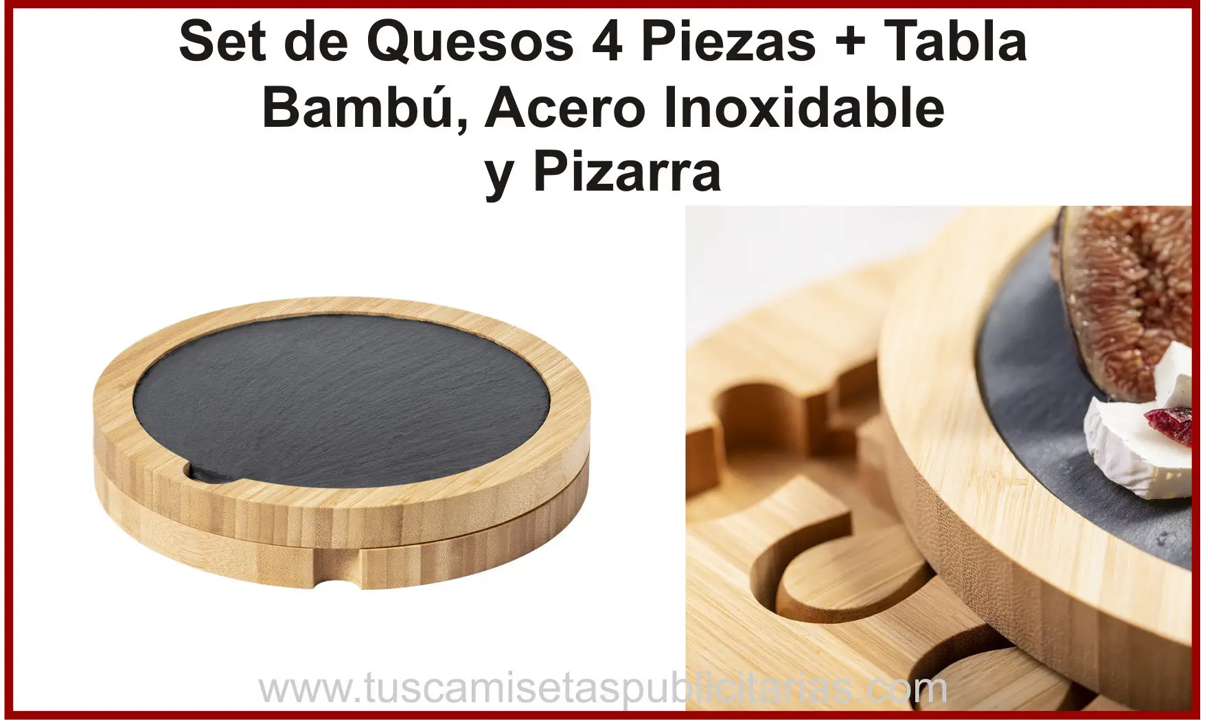 Set de Quesos Bambú 5 Piezas