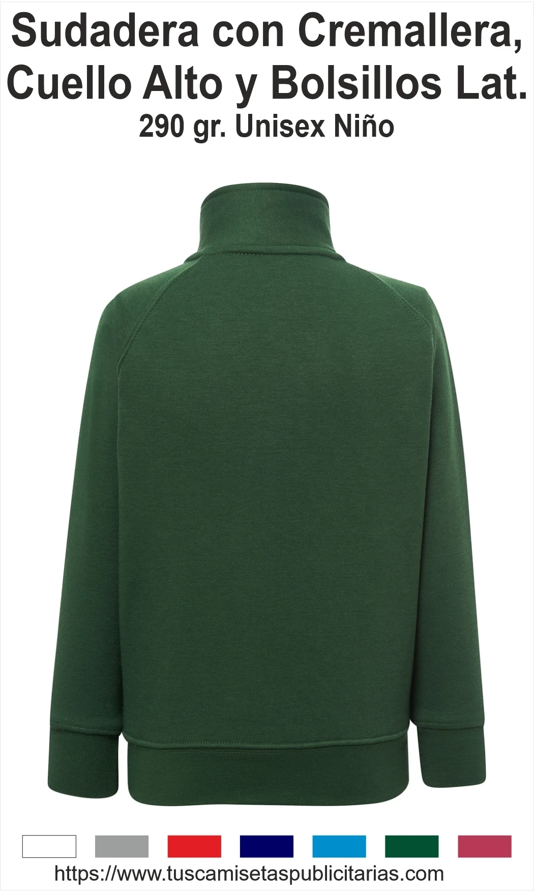 Sudadera Cremallera Niño Personalizada