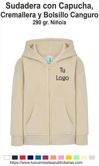 Sudadera Capucha Cremallera Publicitaria