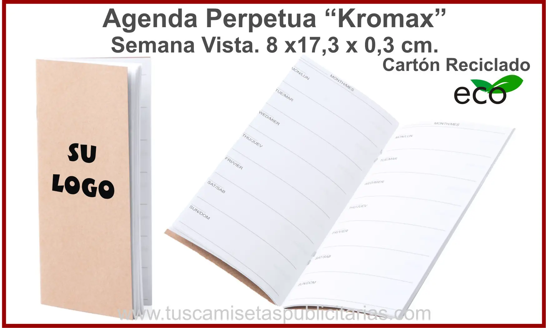 Agenda Perpetua Cartón Reciclado
