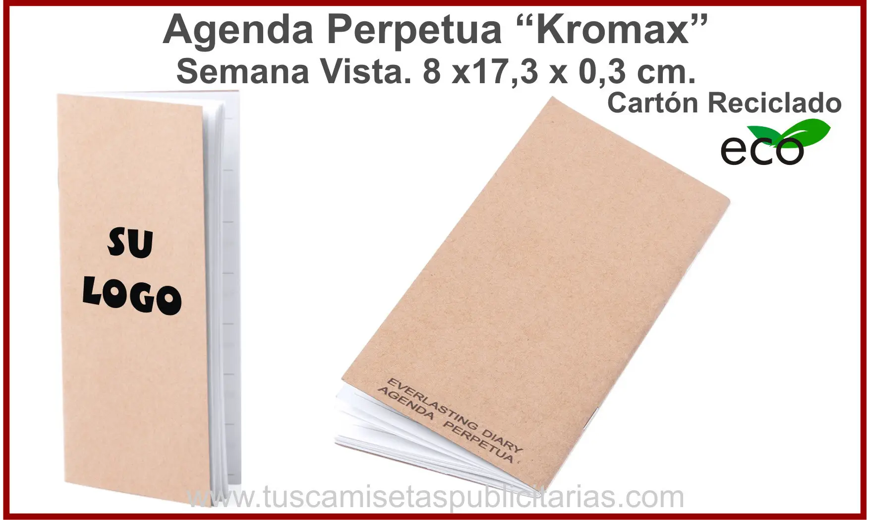 Agenda Perpetua Cartón Reciclado