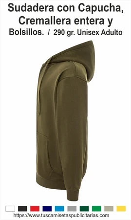 Sudadera Capucha Cremallera Unisex