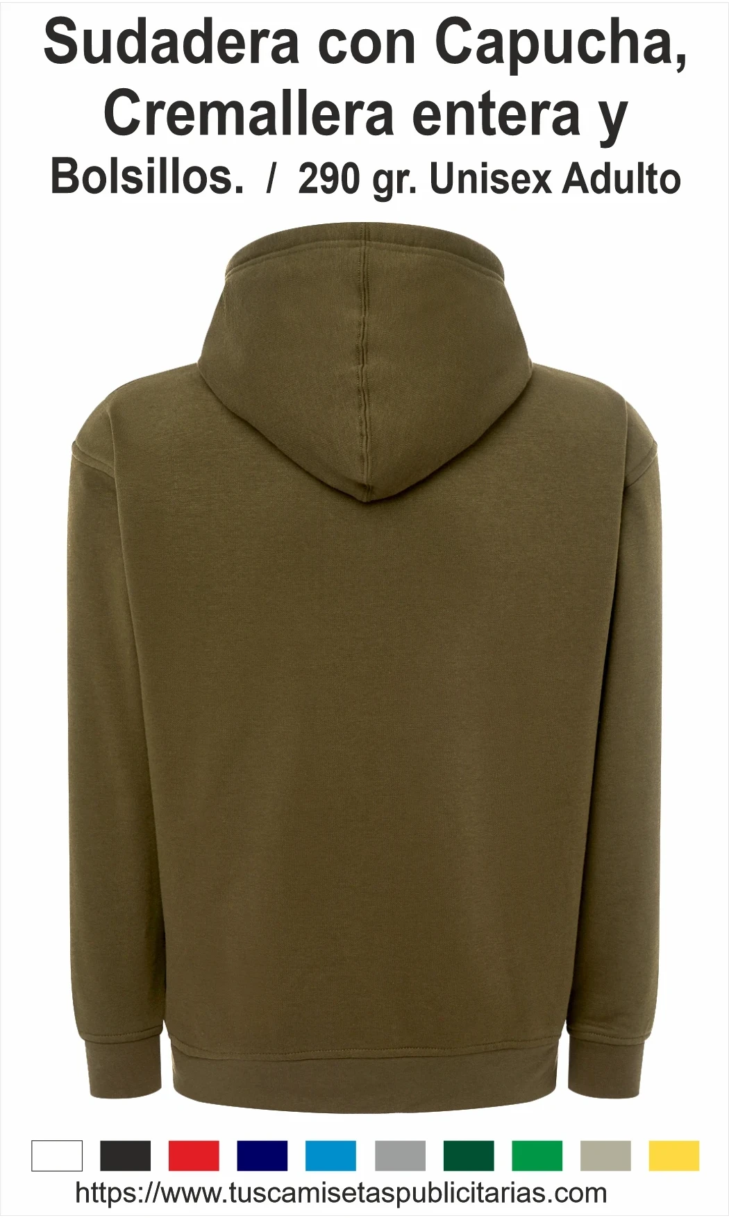Sudadera Capucha Cremallera Unisex