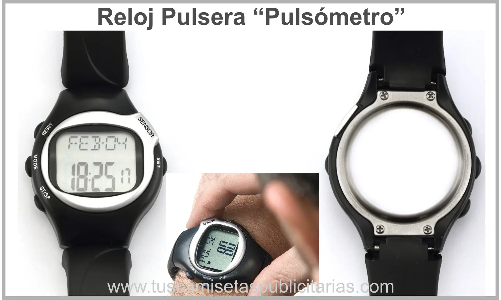 Reloj Pulsómetro Publicitario Pulsera
