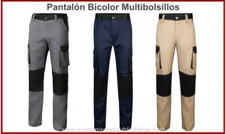 Pantalón Multibolsillos Bicolor.