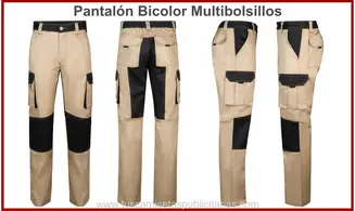 Pantalón Multibolsillos Bicolor.