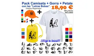 Camiseta + Gorra + Petate con tu Inicial