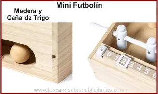 Mini Futbolín Madera y Caña Trigo