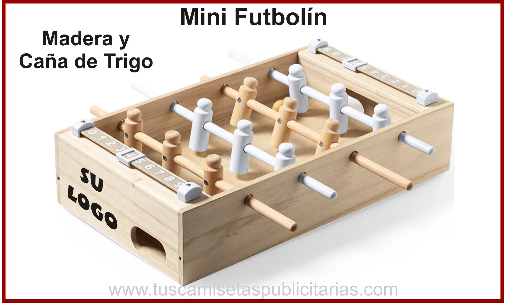 Mini Futbolín Madera y Caña Trigo