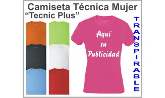 Camiseta Técnica Mujer Publicitaria.