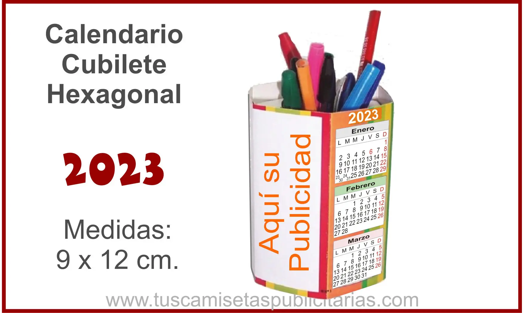 Calendario Cubilete Personalizado