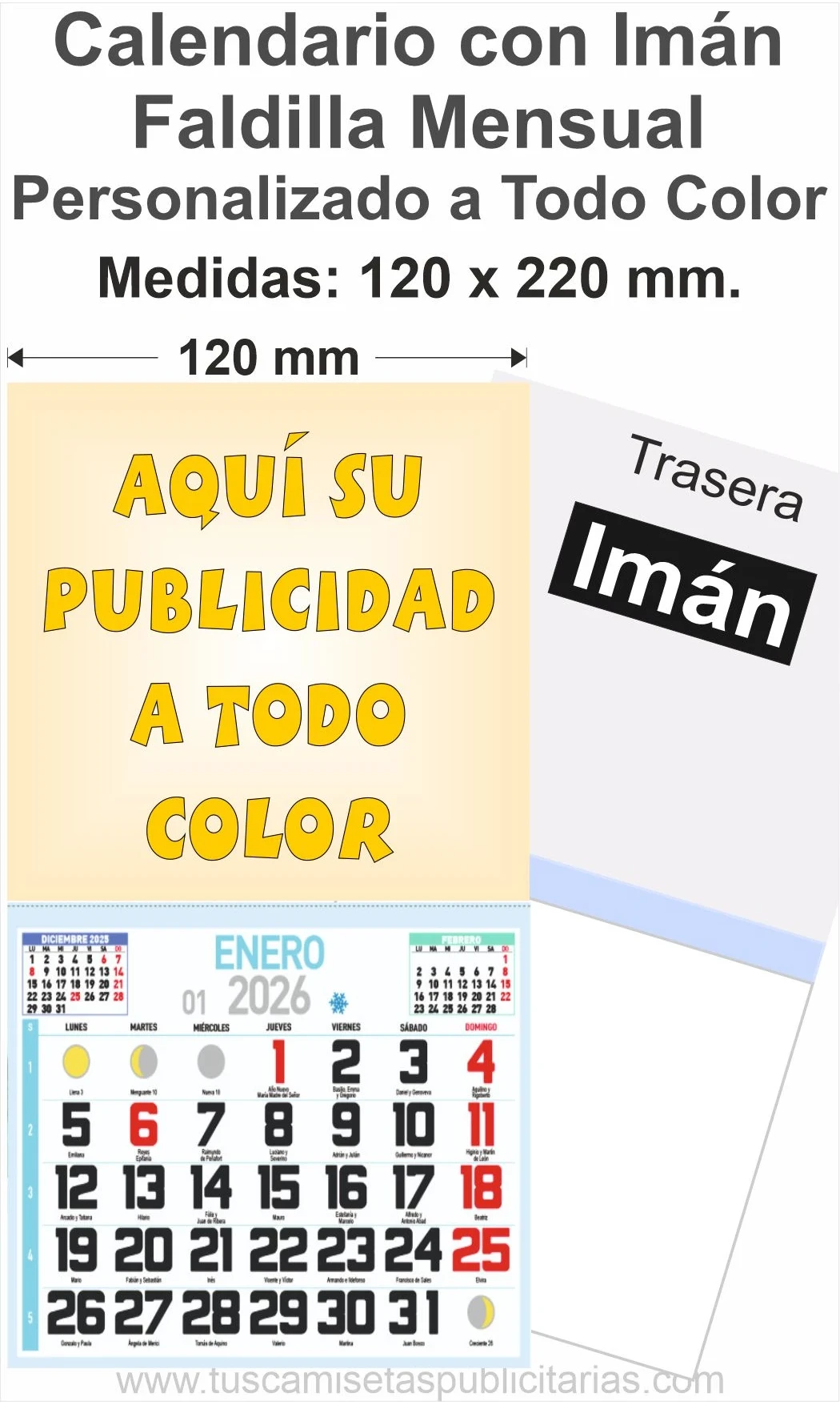 Calendario Imán Personalizado