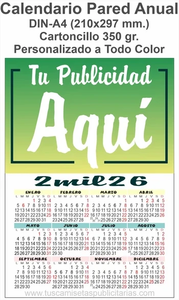 Calendarios Pared Personalizados