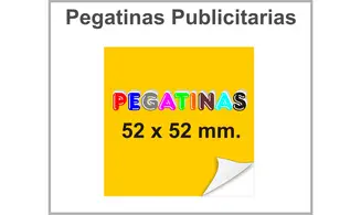 Pegatinas 52 x 52 mm.