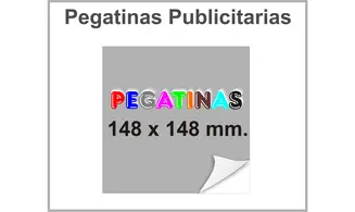 Pegatinas 148 x 148 mm.