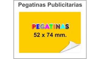 Pegatinas 52 x 74 mm.