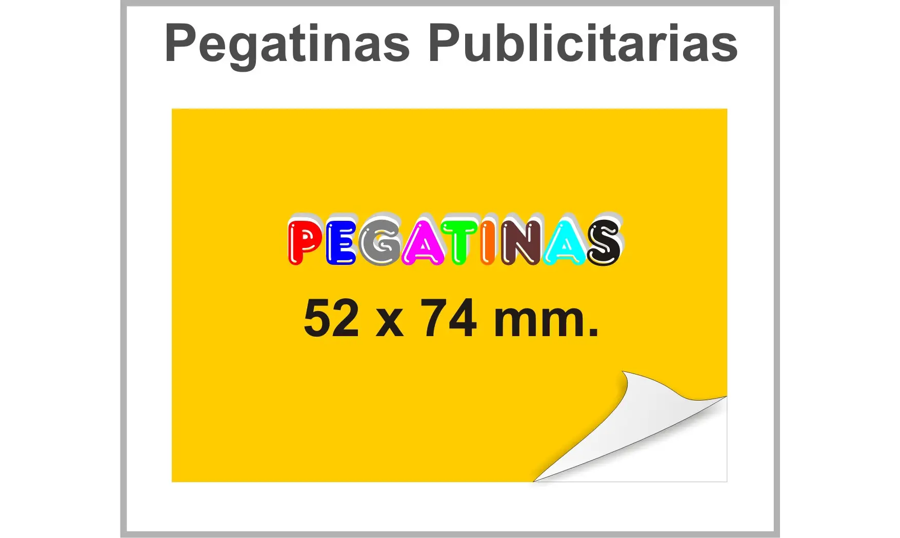 Pegatinas 52 x 74 mm.