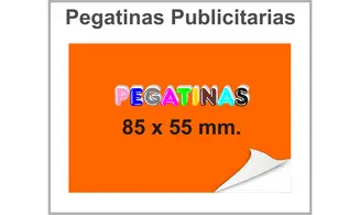Pegatinas 85 x 55 mm.