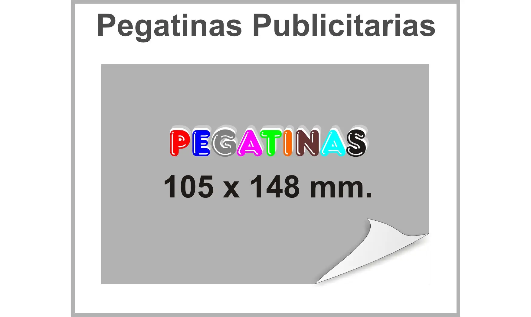 Pegatinas 105 x 148 mm.