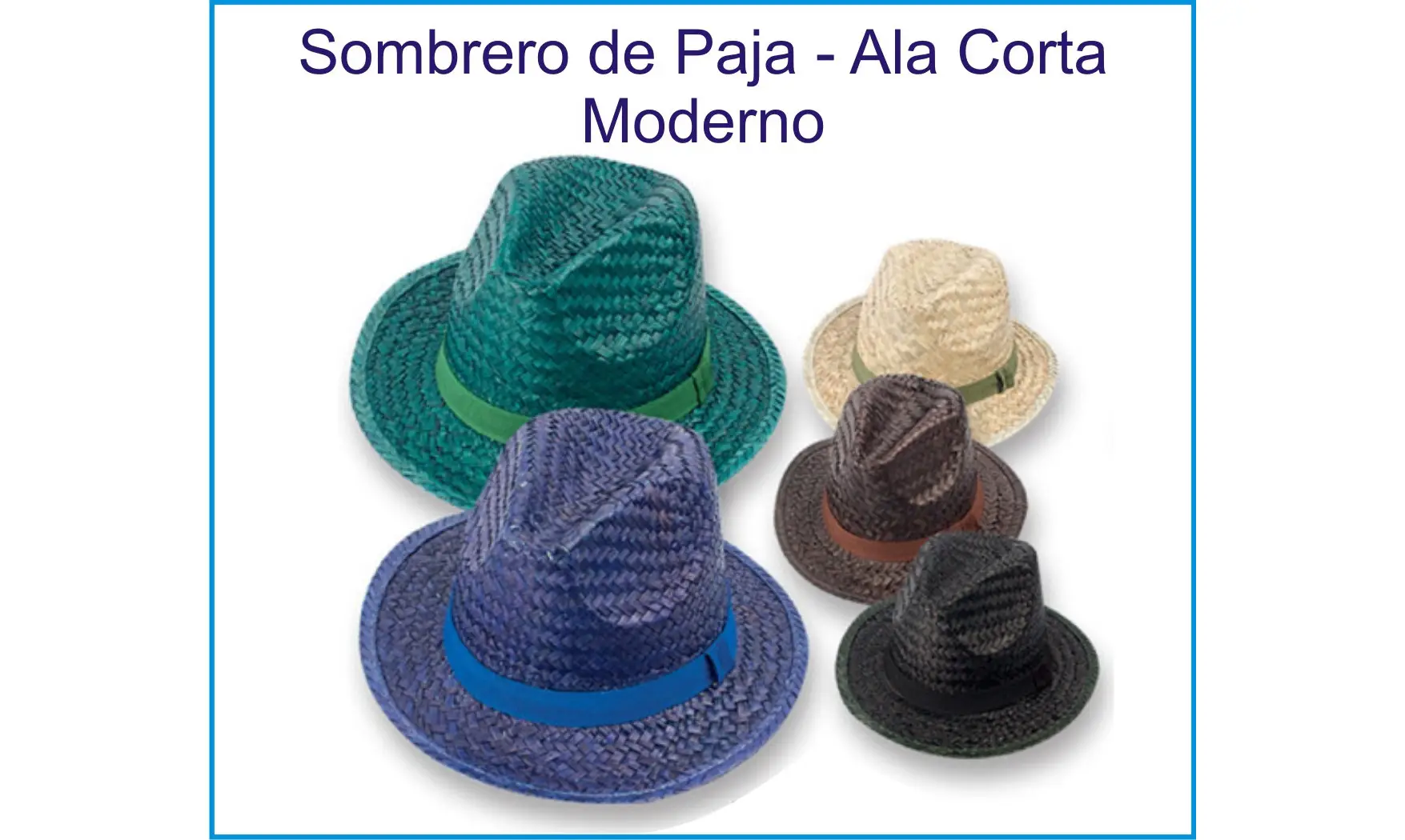 Sombrero Publicidad Paja Ala Corta