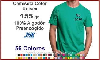 Camiseta Personalizada 155 gr. Color