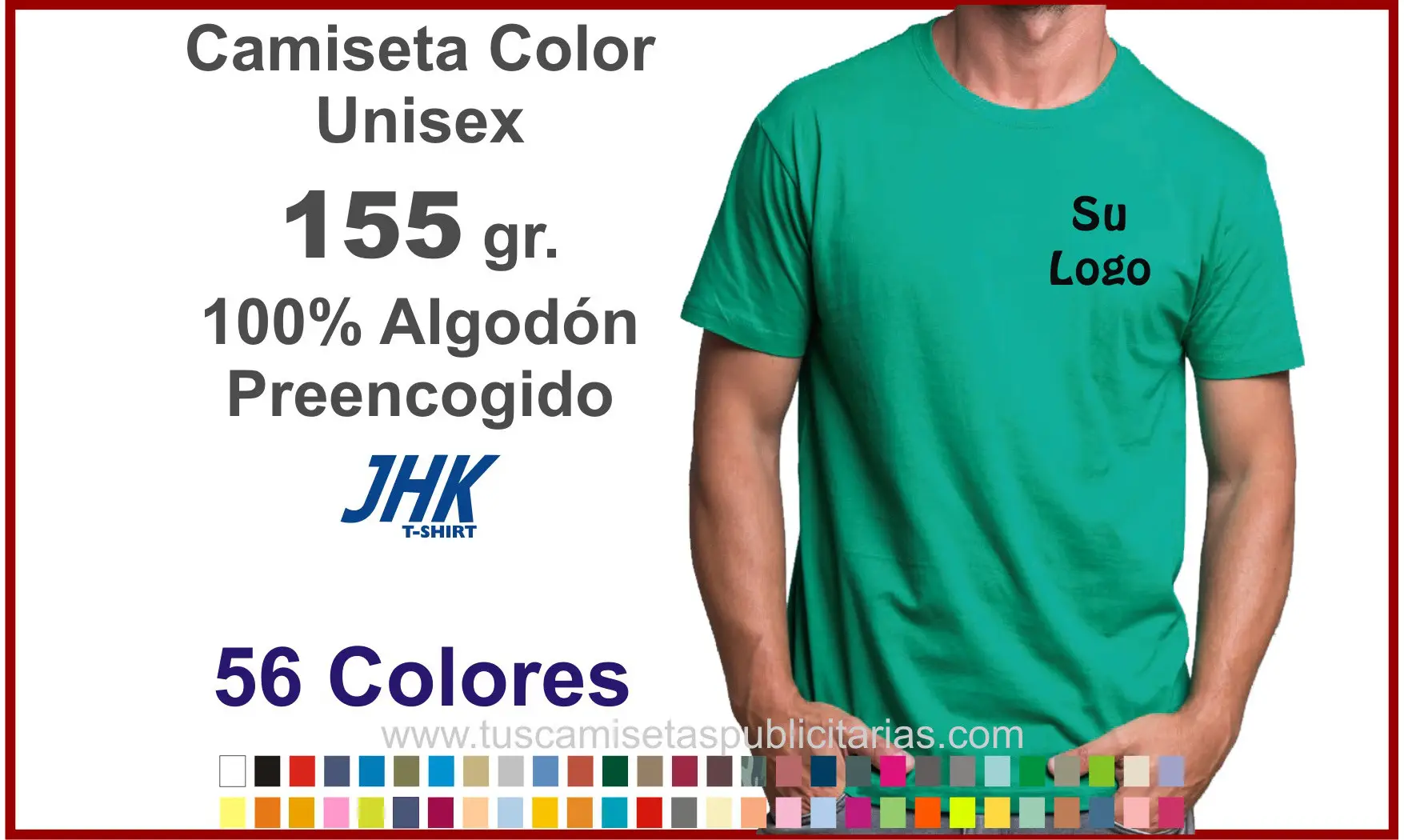 Camiseta Personalizada 155 gr. Color