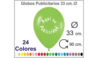 Globos Publicitarios 33 cm.