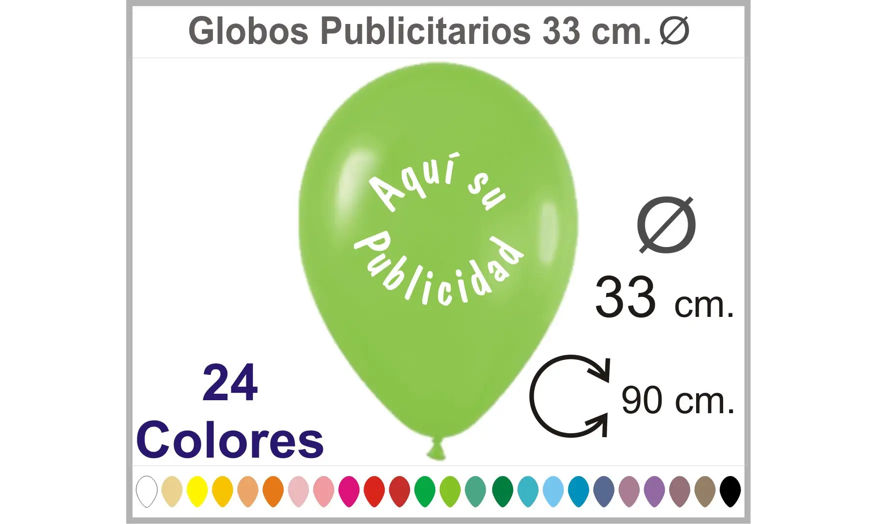 Globos Publicitarios 33 cm.