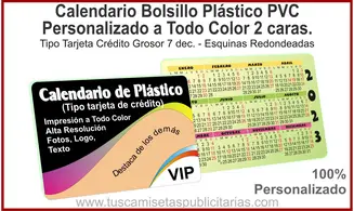 Calendario Bolsillo Plastico