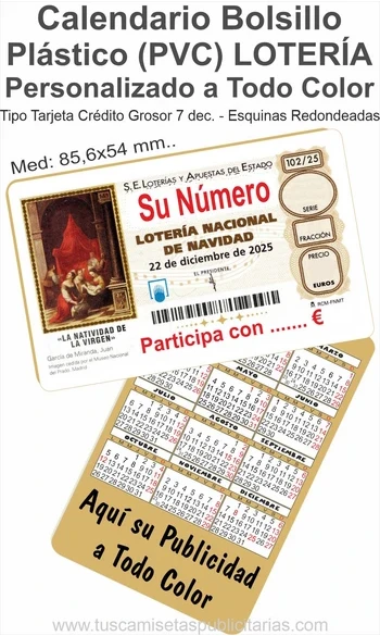 Calendario Lotería Tarjeta Personalizado