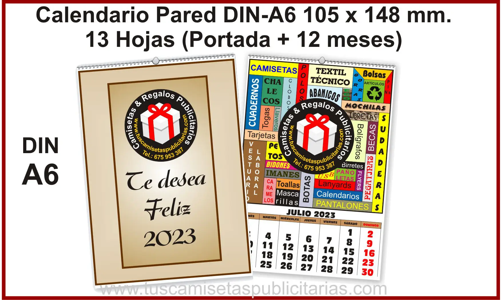 Calendario Personalizado Pared