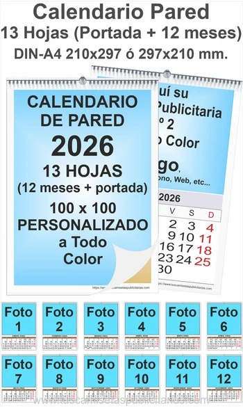 Calendario Publicidad Pared