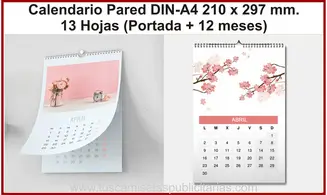 Calendario Publicidad Pared